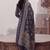 women ethnic motifs printed regular cotton kurta with trousers & with dupatta