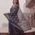 women ethnic motifs printed regular cotton kurta with trousers & with dupatta