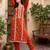 women ethnic motifs embroidered regular thread work kurta with trousers