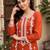 women ethnic motifs embroidered regular thread work kurta with trousers