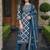 women printed regular cotton kurta with trousers & with dupatta