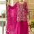 women ethnic motifs embroidered regular kurta with sharara & with dupatta