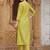 women ethnic motifs embroidered regular thread work liva kurta with trousers & with dupatta