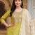women ethnic motifs embroidered regular thread work liva kurta with trousers & with dupatta