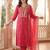 women ethnic motifs embroidered regular liva kurta with trousers & with dupatta