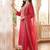 women ethnic motifs embroidered regular liva kurta with trousers & with dupatta