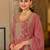 women ethnic motifs embroidered regular kurta with palazzos & with dupatta