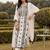 women floral embroidered regular thread work kurta with trousers & with dupatta