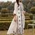 women floral embroidered regular thread work kurta with trousers & with dupatta