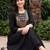 women ethnic motifs embroidered regular kurta with trousers