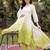women ethnic motifs embroidered regular thread work cotton kurta with trousers & with dupatta