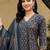 women ethnic motifs printed regular cotton kurta with trousers & with dupatta