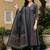 women ethnic motifs printed regular cotton kurta with trousers & with dupatta
