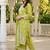women ethnic motifs embroidered regular thread work cotton kurta with trousers & with dupatta