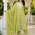 women ethnic motifs embroidered regular thread work cotton kurta with trousers & with dupatta