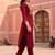 women ethnic motifs embroidered regular kurta with trousers