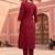 women ethnic motifs embroidered regular kurta with trousers