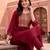 women ethnic motifs embroidered regular kurta with trousers