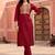 women ethnic motifs embroidered regular kurta with trousers