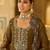 women ethnic motifs embroidered regular mirror work kurta with palazzos & with dupatta
