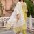 women ethnic motifs embroidered regular thread work liva kurta with trousers & with dupatta