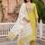 women ethnic motifs embroidered regular thread work liva kurta with trousers & with dupatta