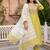 women ethnic motifs embroidered regular thread work liva kurta with trousers & with dupatta