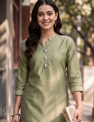 women floral embroidered regular thread work kurta with trousers 3