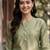 women floral embroidered regular thread work kurta with trousers