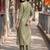 women floral embroidered regular thread work kurta with trousers