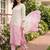 women ombre embroidered regular thread work cotton kurta with trousers & with dupatta