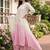 women ombre embroidered regular thread work cotton kurta with trousers & with dupatta