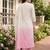 women ombre embroidered regular thread work cotton kurta with trousers & with dupatta