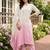 women ombre embroidered regular thread work cotton kurta with trousers & with dupatta