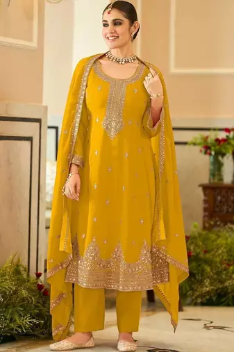 women ethnic motifs embroidered regular kurta with patiala & with dupatta