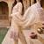 women ethnic motifs embroidered regular thread work chanderi silk kurta with trousers & with dupatta