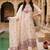 women ethnic motifs embroidered regular thread work chanderi silk kurta with trousers & with dupatta