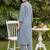 women printed regular cotton kurta with trousers