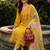 women floral embroidered regular thread work kurta with trousers & with dupatta