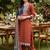 women printed regular liva kurta with palazzos & with dupatta