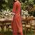 women printed regular liva kurta with palazzos & with dupatta