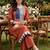 women printed regular liva kurta with palazzos & with dupatta