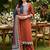 women printed regular liva kurta with palazzos & with dupatta