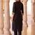 women ethnic motifs embroidered regular thread work kurta with trousers