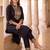 women ethnic motifs embroidered regular thread work kurta with trousers