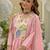 women ethnic motifs embroidered empire thread work kurta with trousers & with dupatta