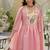 women ethnic motifs embroidered empire thread work kurta with trousers & with dupatta