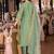 women ethnic motifs embroidered regular sequinned kurta with trousers & with dupatta