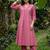 women regular thread work kurta with trousers