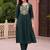 women ethnic motifs embroidered empire thread work kurta with trousers